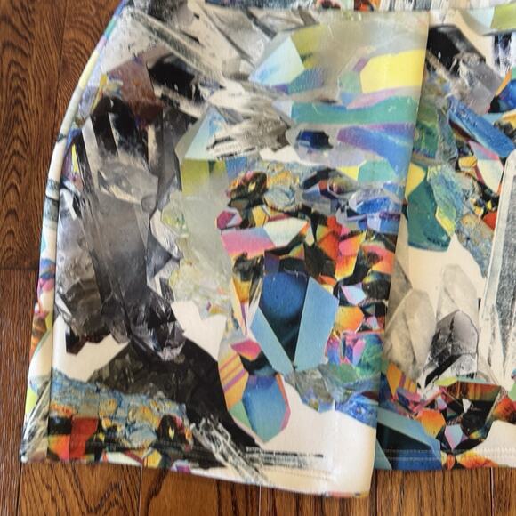 Jaded London Crystal Cyberwave Asymmetrical Skirt Womens M Stretch Abstract UK - Picture 6 of 16